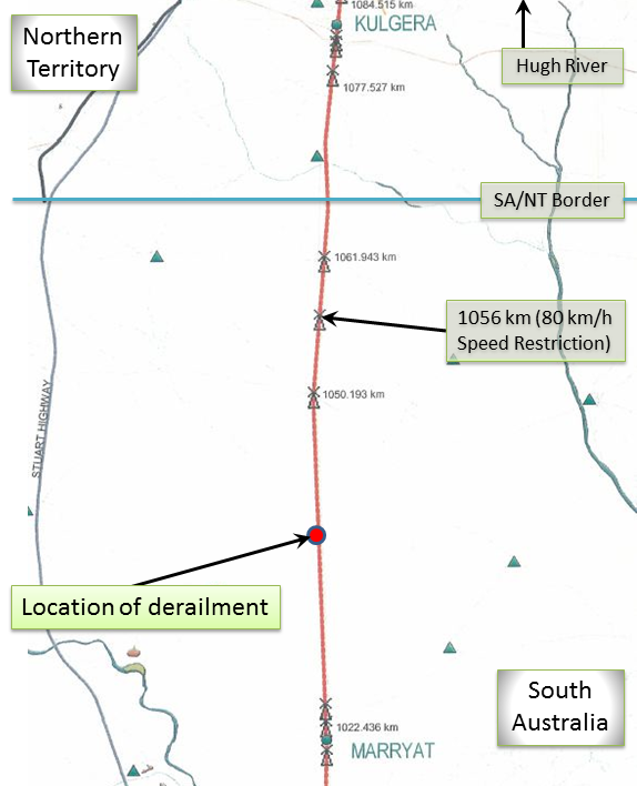 Figure 1: Map of derailment location